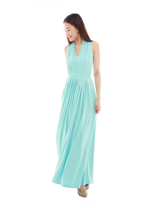 Marilyn Maxi Dress in Sky Blue